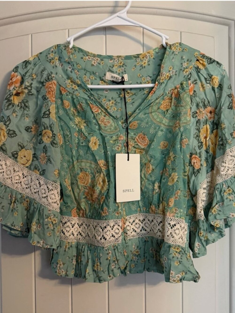 Spell & The Gypsy Melody Crop & Frill Shorts Set - Small - NWT - Picture 6 of 16